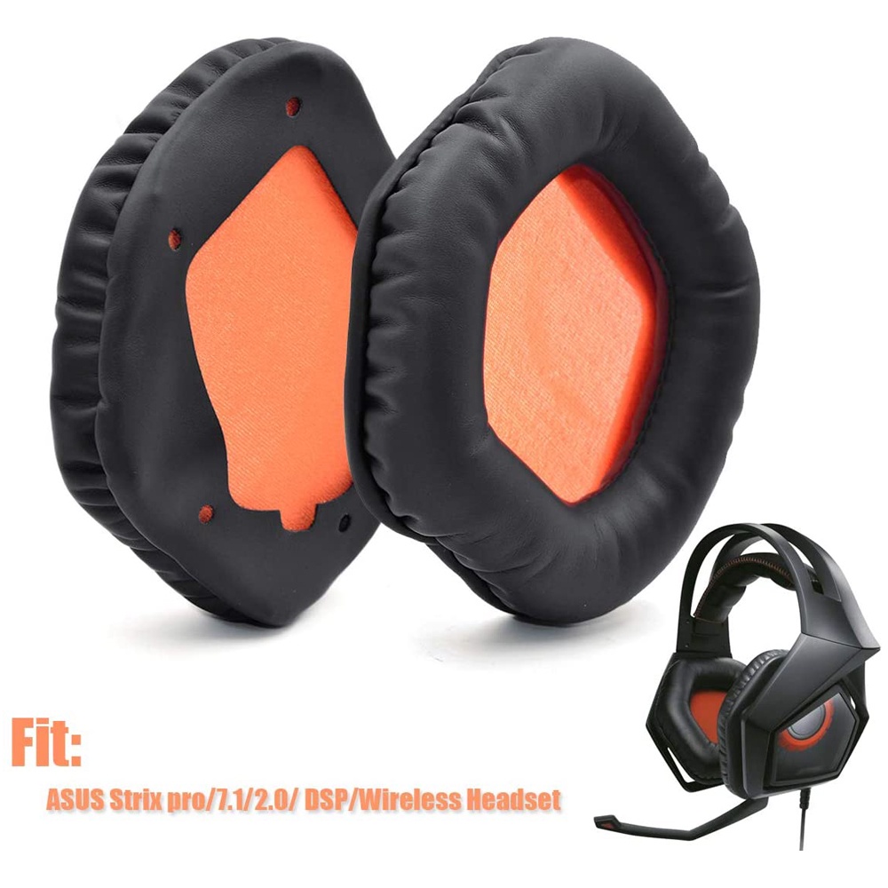 1 Cặp Miếng Đệm Tai Nghe Không Dây Asus Rog Strix 7.1 2.0 PRO DSP Bằng Da