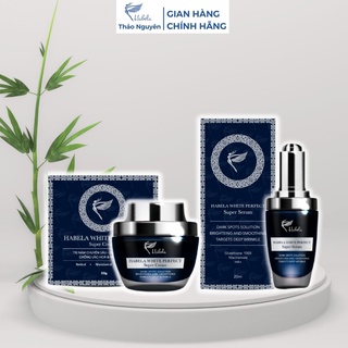 Combo kem và serum nám Habela White Perfect trắng da, mờ nám, đầy sẹo rỗ hiệu quả