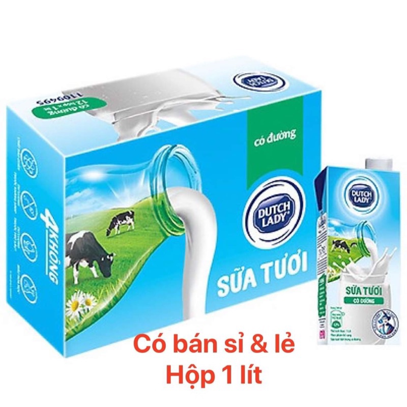 SỮA CÔ GÁI HÀ LAN 1 LÍT CÓ ĐƯỜNG- 12h/thùng