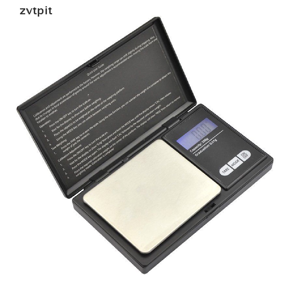 [ZVPT] 200g * 0.01g LCD Digital Pocket Scale Jewelry Gold Gram Balance Weight Scale DSF