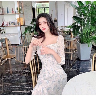 Đầm hoa vintage QC