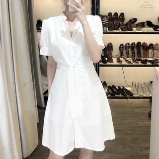 Đầm váy freesize Cổ Trụ Cột Eo 2 màu