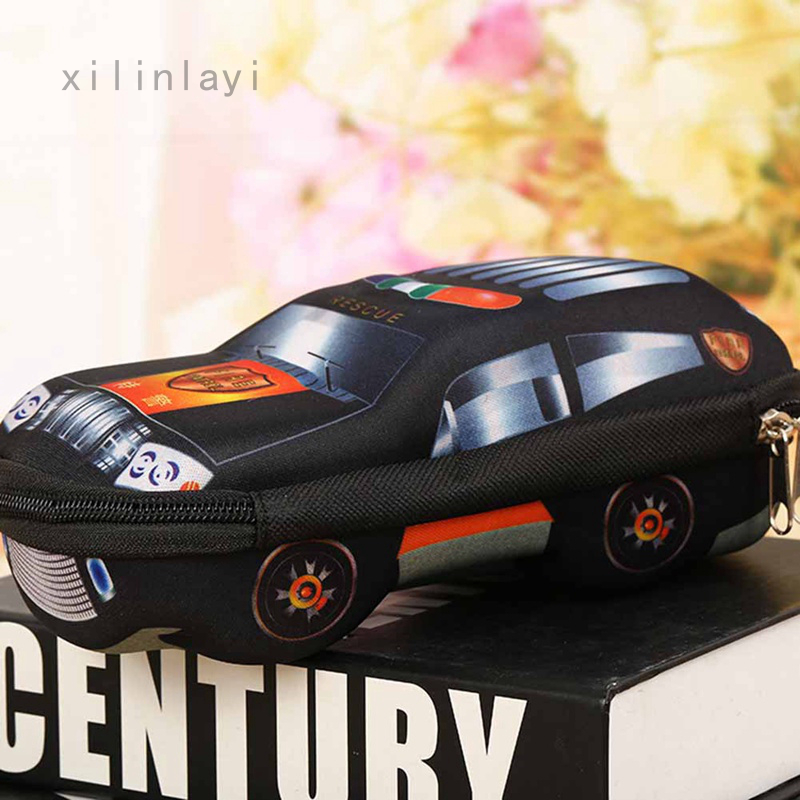 Xilinlayi Túi Đựng Bút Hình Xe Hơi Thể Thao EVA 3D Có Khóa Kéo Cho Bé