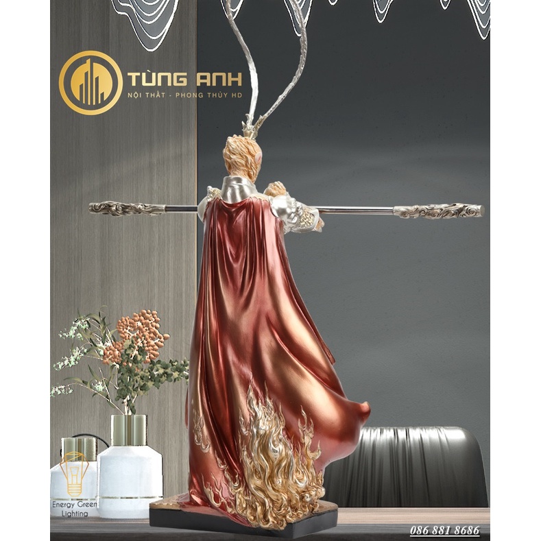 Tượng Tôn Ngộ Không - Tề Thiên Đại Thánh PT-30 - Decor Trang Trí Căn Phòng -Cao 38cm-Đem Lại Sự May Mắn ,Tài Lộc,Bình An