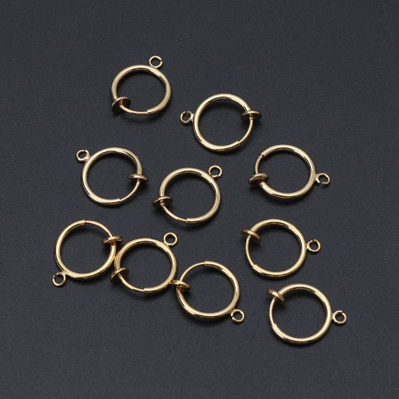 Set 10 Khuyên Tai Không Xỏ Lỗ Nhiều Màu Sắc Cá Tính