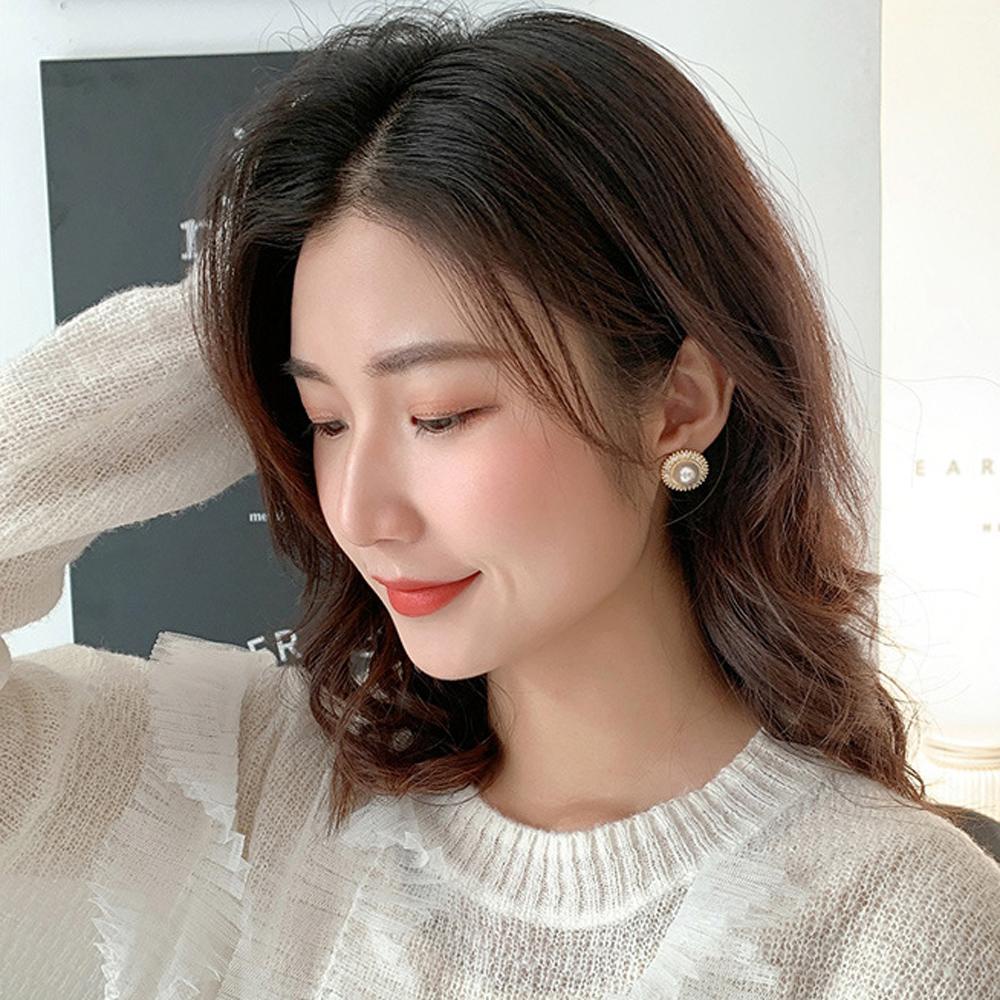 Bông Tai Tròn Thiết Kế Đơn Giản Thời Trang Mới Cho Nữ