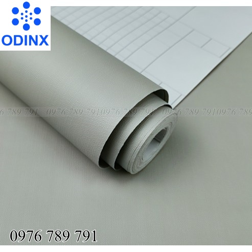 10m Giấy Dán Tường Màu Xám Nhạt Vân Vải Nhám Có Keo Sẵn, Decal Dán Tường 10m Vân Nổi Phòng Ngủ Đẹp