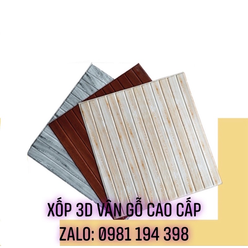 Xốp dán tường 3D VÂN GỖ CAO CẤP mới