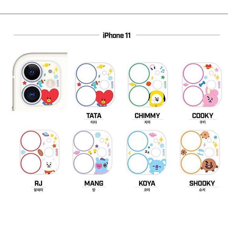 Miếng Dán Bảo Vệ camera Chính Hãng BT21 BTS Cho IPHONE A099