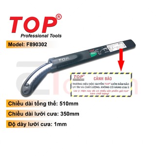 Cưa Cây, Cưa Gỗ Cầm Tay 350mm Top - F890302 (Có Bao Đựng)