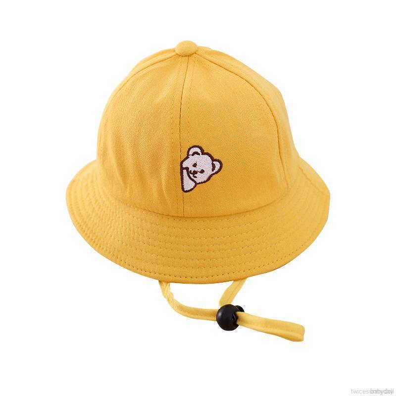 Mũ tai bèo thêu họa tiết gấu hoạt hình đáng yêu dành cho trẻ em