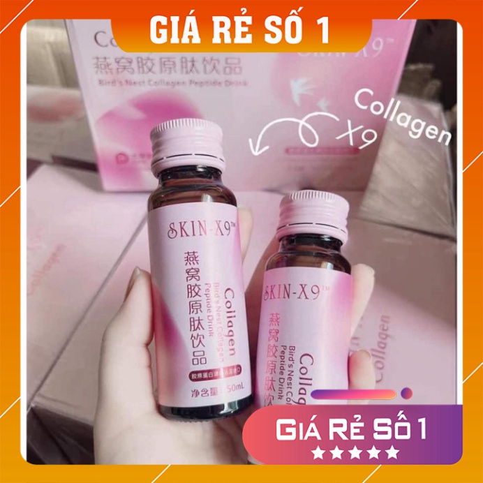 Nước Uống Collagen ️𝑭𝒓𝒆𝒆𝒔𝒉𝒊𝒑️ Nước Yến Collagen Skin X9 Hàm Lượng Collagen Gấp X5