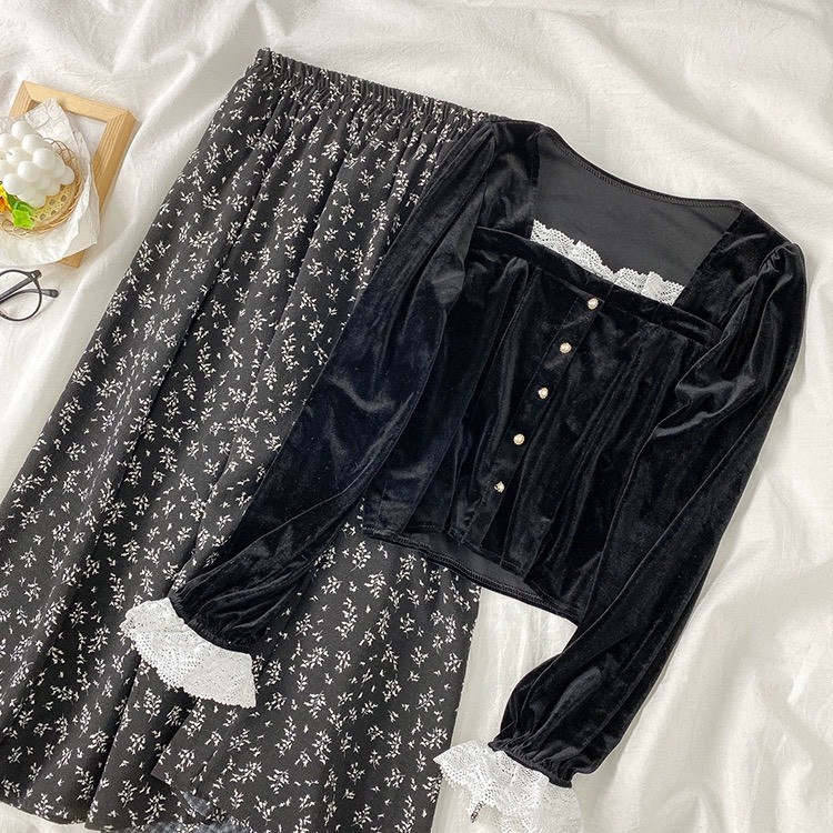 Chân Váy Dài Họa Tiết Hoa Nhí 🐷FREESHIP🐷 Chân Váy Dài Vintage Cạp Chun Nhiều Màu LAVUSA | BigBuy360 - bigbuy360.vn