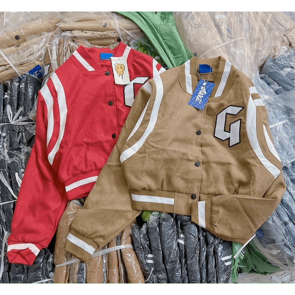 Áo Khoác Bomber Croptop Nữ Nhung Cực Xịn Cực Xinh