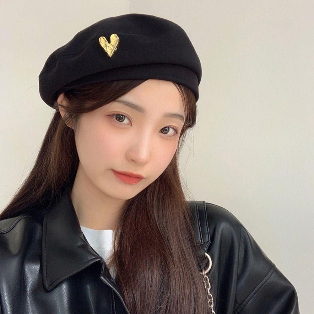 BORAG Mũ Beret Len Màu Trơn Thiết Kế Thanh Lịch Thời Trang Theo Phong Cách Lolita
