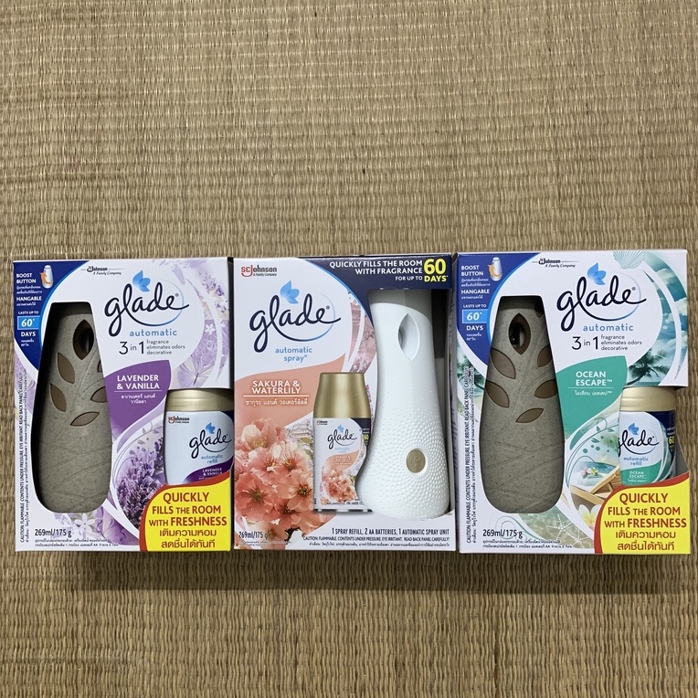 Máy Xịt Thơm Phòng Glade Tự Động 3in1 Hàng Chuẩn Thái Lan
