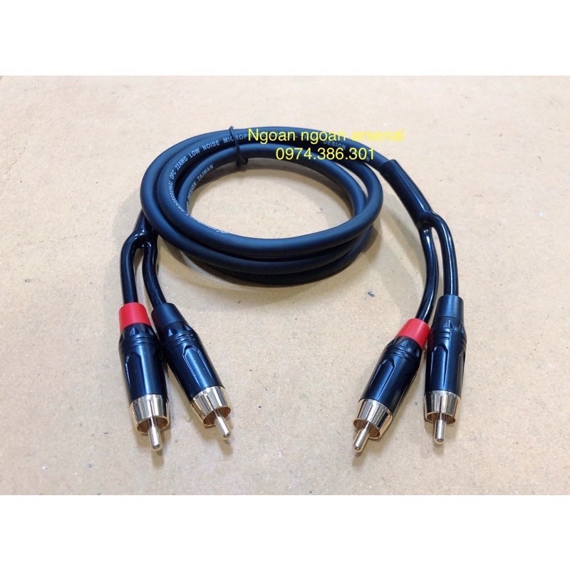 Cáp loa 4 đầu AV hoa sen rca dài 10M,15M, 20M, 30M CAO CẤP (Dây loa AV 2 ra 2)