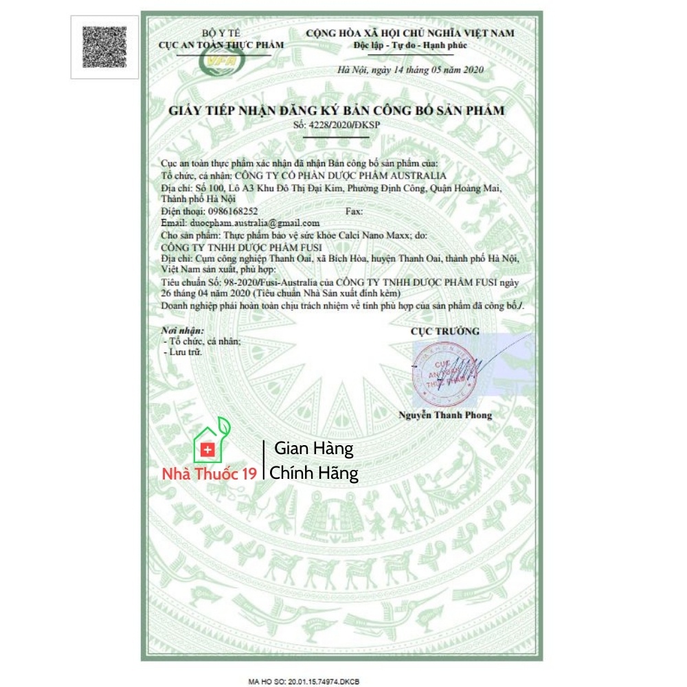 Canxi Ống Calci Nano Maxx - Bổ Sung Canxi Hữu Cơ Cho Phụ Nữ Mang Thai Và Trẻ Em Trong Giai Đoạn Phát Triển (Hộp 20 Ống)