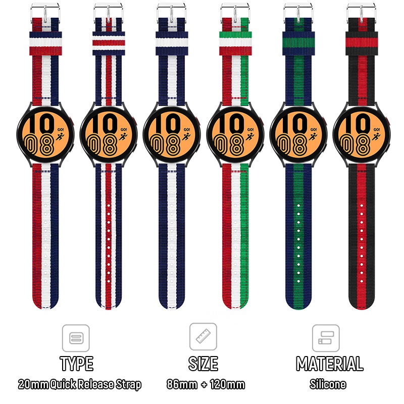 Dây Đeo Nylon Cho Đồng Hồ Thông Minh Xiaomi Mi Watch S1 Active 2 Màu Lựa Chọn