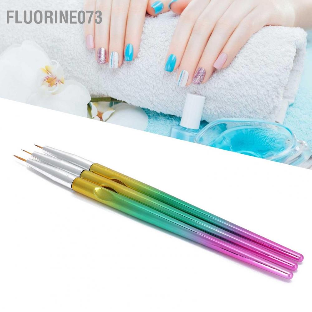 Chiết khấu 3 CÁI Nail Art Liner Brushes Kit Vẽ Tranh Nylon Tóc Màu Sọc Bút  Giao hàng nhanh chóng  Fluorine073