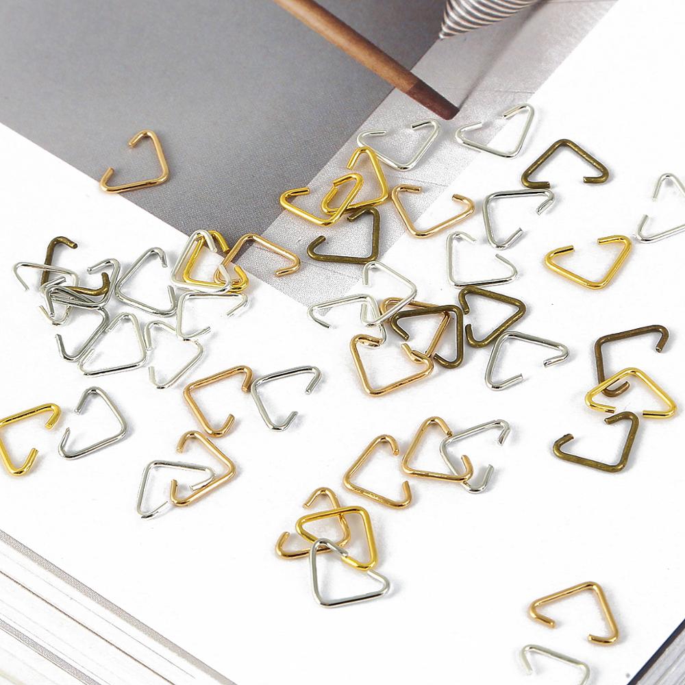 100 Móc nối hình tam giác 6x10mm làm đồ trang sức thủ công