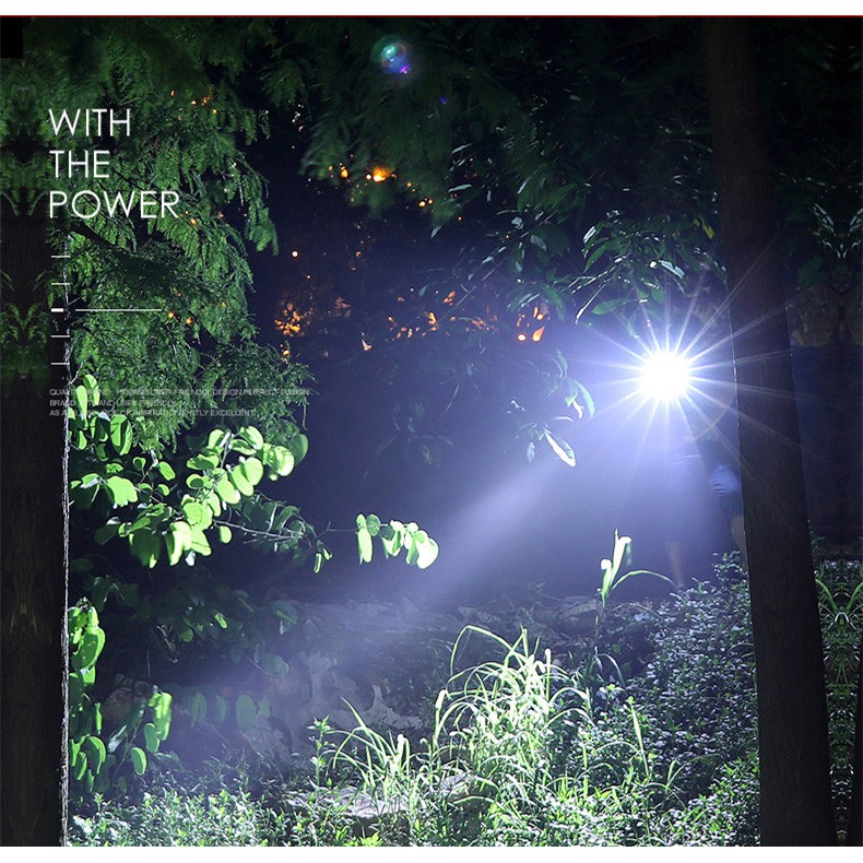 Đèn Pin 5500mah 26650 5 Chế Độ Có Thể Zoom In / Outing / Search / Khẩn Cấp Tiện Dụng Mang Theo Du Lịch Cắm Trại