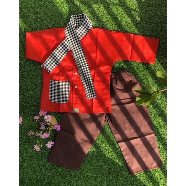 Bộ Bà Ba Cho Bé Màu Đỏ