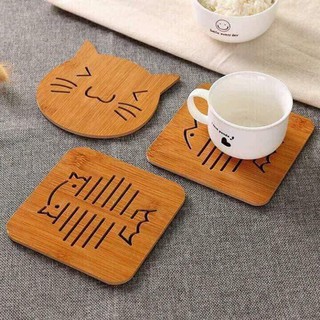 COMBO 2 MIẾNG LÓT NỒI, BÁT, CỐC, CHÉN BẰNG GỖ