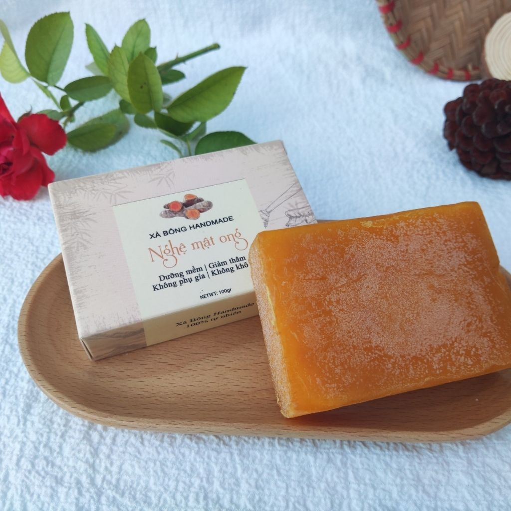 Xà bông nghệ mật ong- Xà phòng mướp đắng, khổ qua giảm mụn, giảm thâm, dưỡng da (100gr) | BigBuy360 - bigbuy360.vn