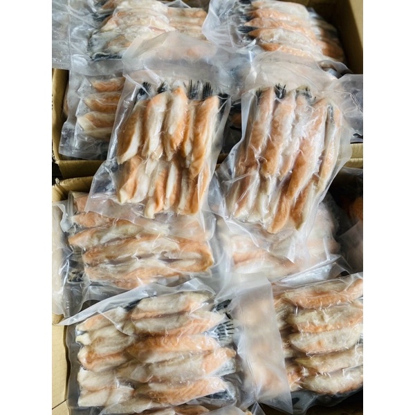 [HỎA TỐC] Vây cá hồi tươi ngon bổ dưỡng nướng muối ớt sa tế 500g