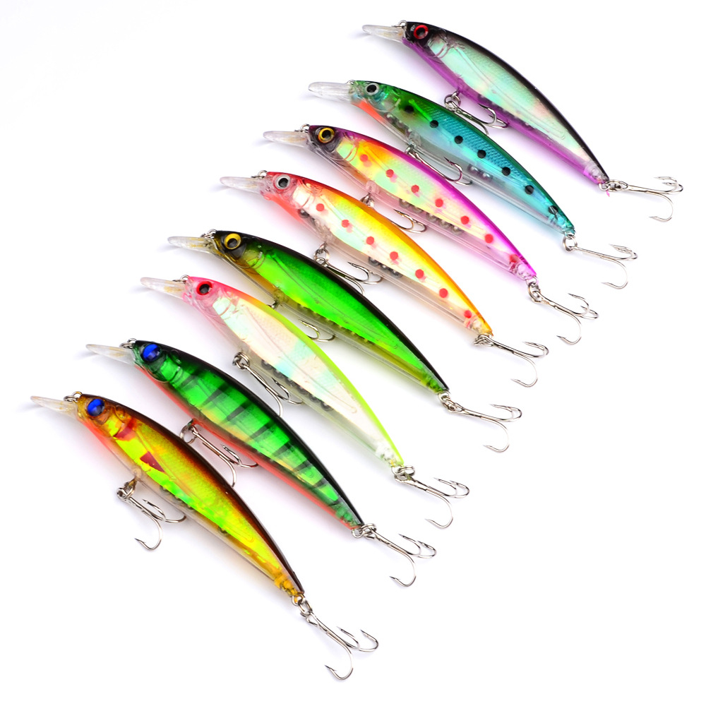 Mồi câu cá giả bằng nhựa mắt 3D 8.2cm/7.3g có móc 0.6-1.8m