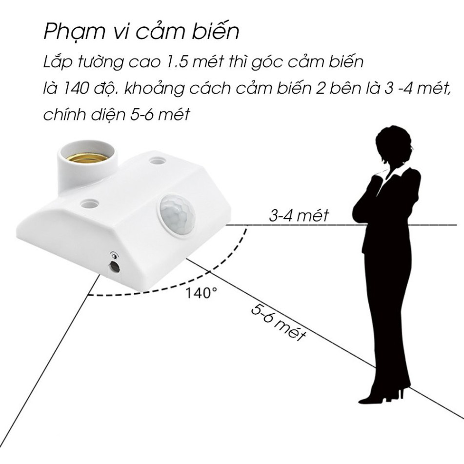 Đui Đèn Cảm Biến Chuyển Động Hồng Ngoại Tự Động Bật Tắt Đèn Thông Minh Công Nghệ Mới | BigBuy360 - bigbuy360.vn