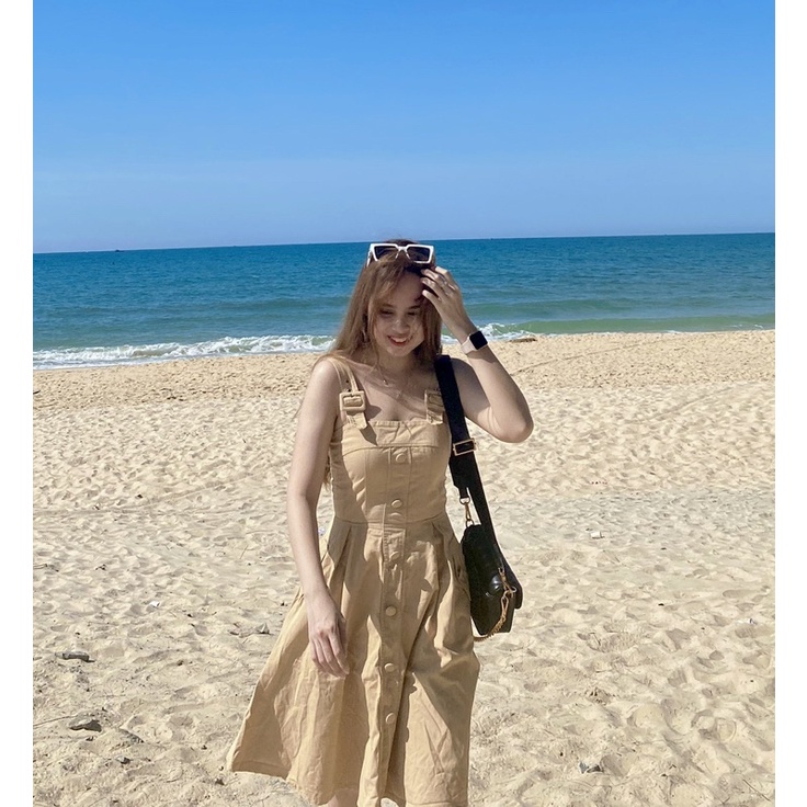 Đầm 2 dây Nude