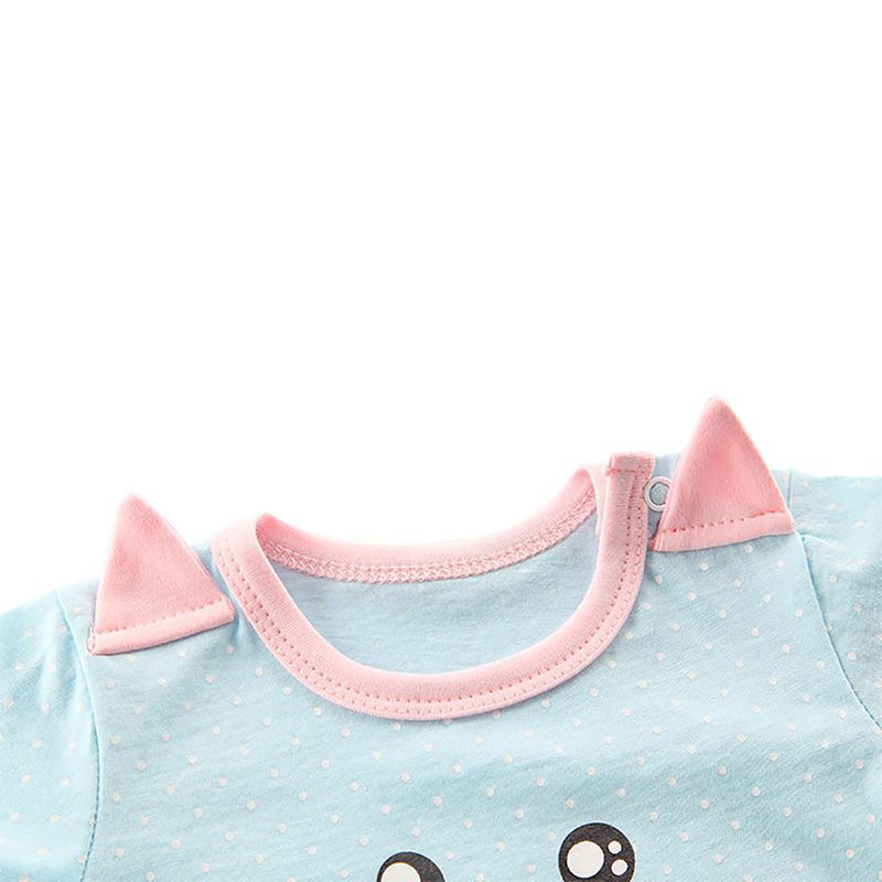 Jumpsuit tay ngắn hoạt hình đáng yêu cho bé