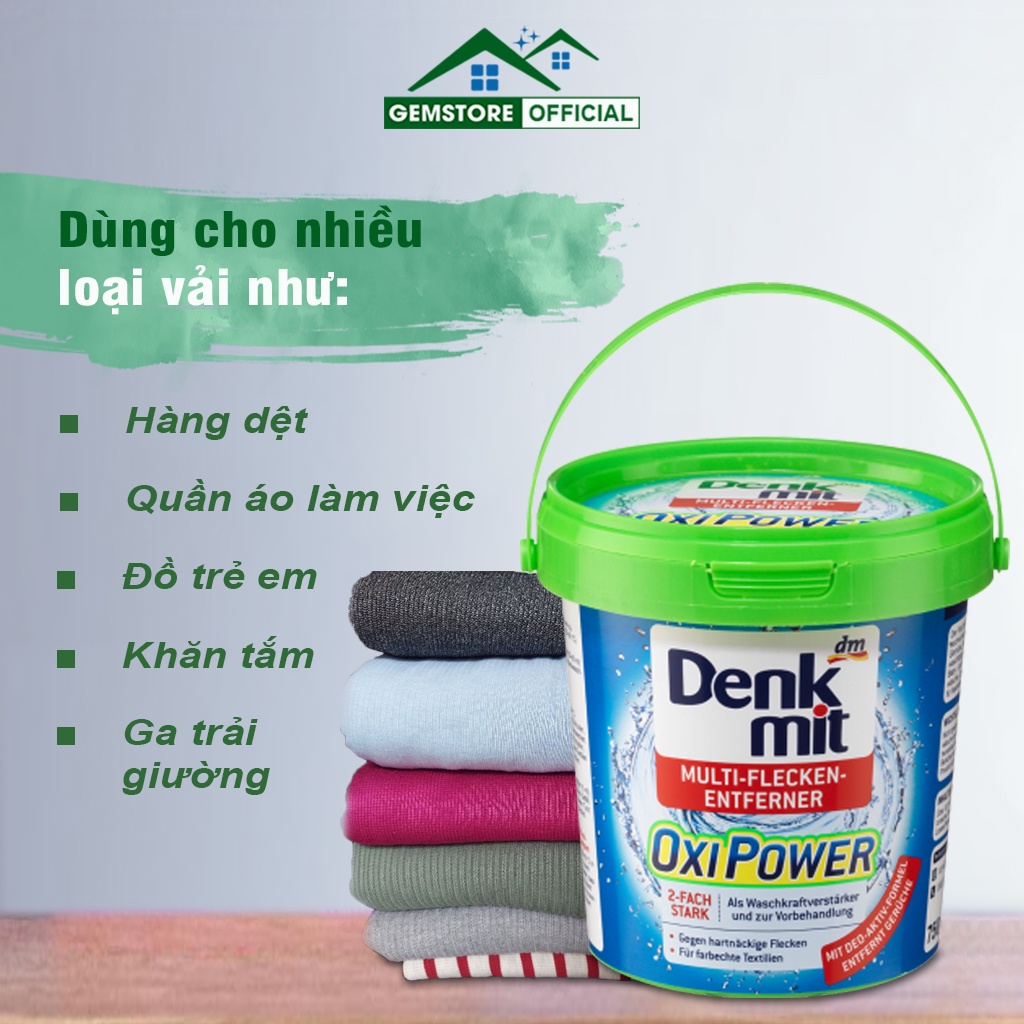 Bột Giặt Tẩy Quần Áo Đa Năng Denkmit Oxi Power Multi 750g Hộp Xanh Nhập Khẩu Đức