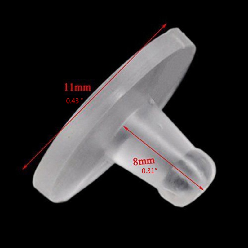 Bộ 100 Miếng Đệm Silicone Mềm Chặn Nút Sau Tai / Mặt Sau
