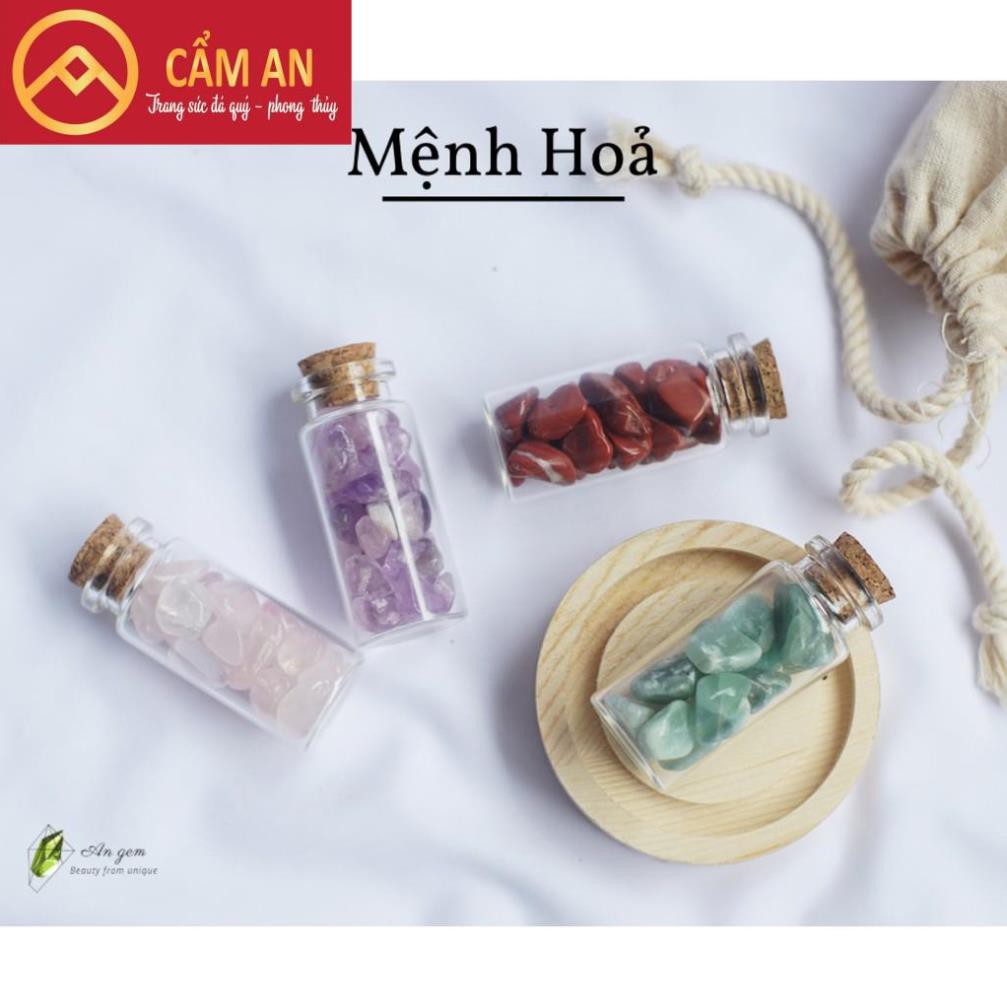 [giảm 10% tối đa 100K đơn 150K] Hũ đá mini thanh tẩy tarot CẨM AN JADE, đá vụn tự nhiên