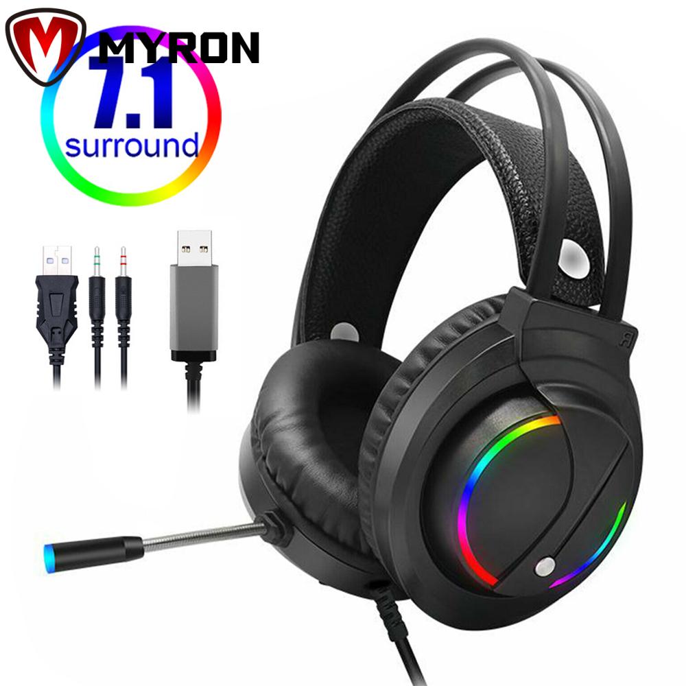 Tai Nghe Chơi Game Âm Thanh Nổi 7.1 Tích Hợp Mic Hd Rgb