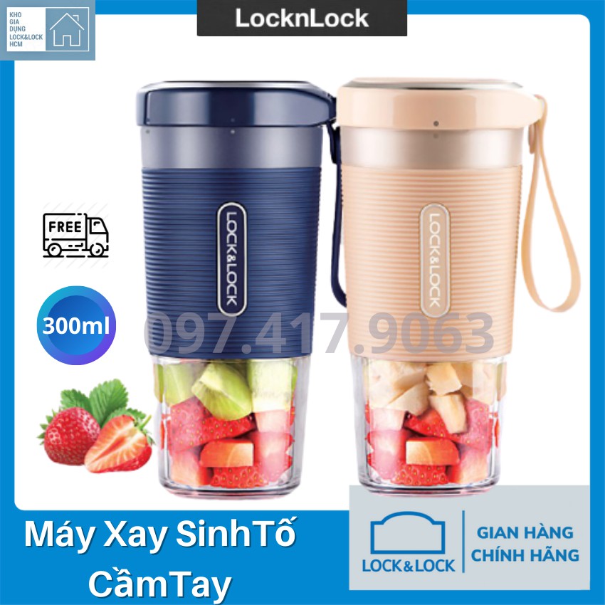 Máy Xay Sinh Tố Cầm Tay Lock&amp;Lock EJJ321 (300ml) - Hàng Chính Hãng, Bảo Hành 12 Tháng, Không Dây, Dễ Mang Đi