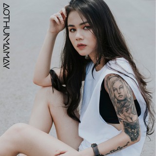 Áo TankTop Trắng Mạ May