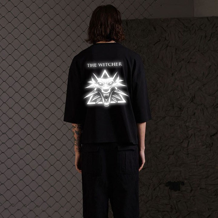 Áo Thun Phản Quang Tay Lỡ Witcher Nam Nữ