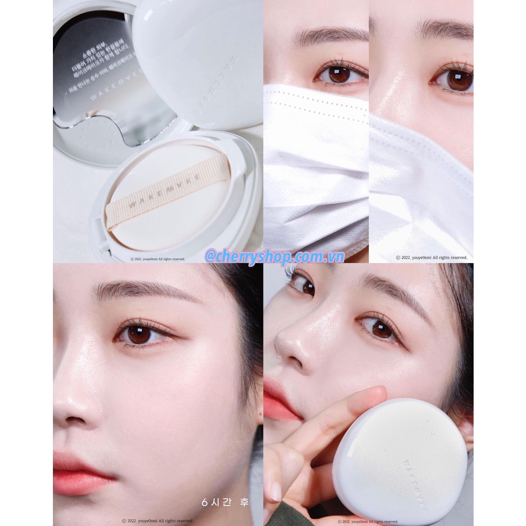 Phấn Nước Wakem.ake VEGAN CLEAN PURE COVER CUSHION date 5/2024