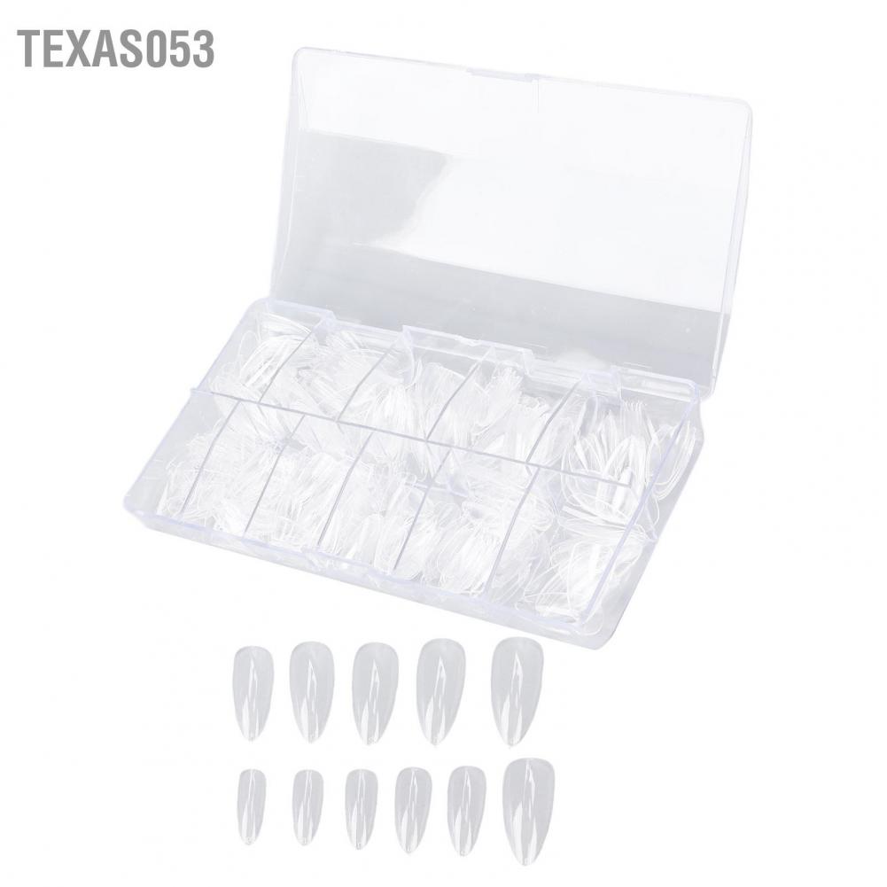 [Hàng mới về] Set 500 móng tay giả acrylic trong suốt chuyên dùng trong salon/ dùng tại nhà cho nữ DIY