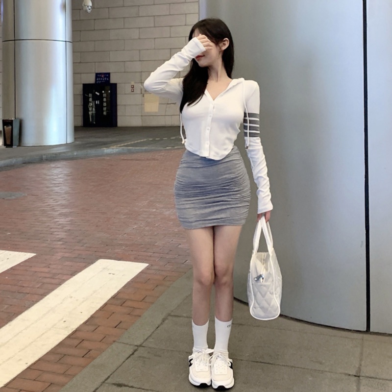 Áo Khoác Thể Thao Mỏng Có Nón Thiết Kế Bất Đối Xứng Phong Cách Mới Cho Nữ