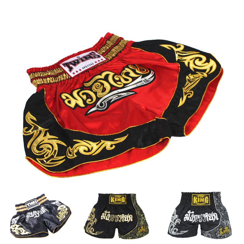 Quần Short boxing MMA ngắn in họa tiết hổ Muay Thai cho nam