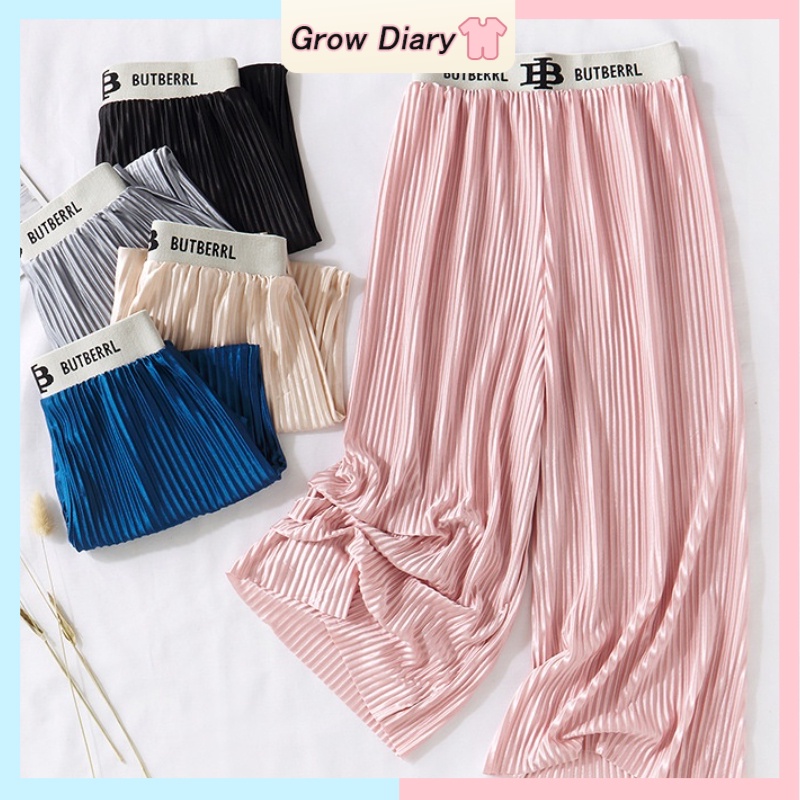 Quần Dài Ống Rộng Lưng Thun In Chữ Thời Trang Cho Bé 3-8 Tuổi