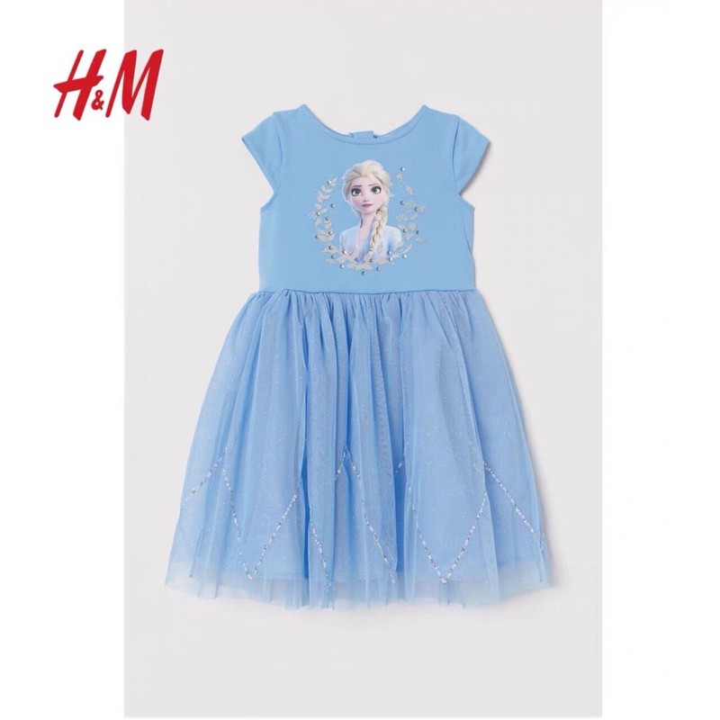 Đầm thun công chúa Elsa hàng HM cho bé