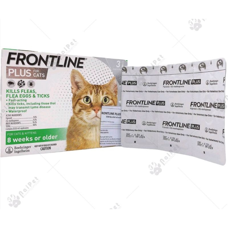 Frontline Plus- Thuốc nhỏ gáy trị rận tai mèo (1 tuýp)