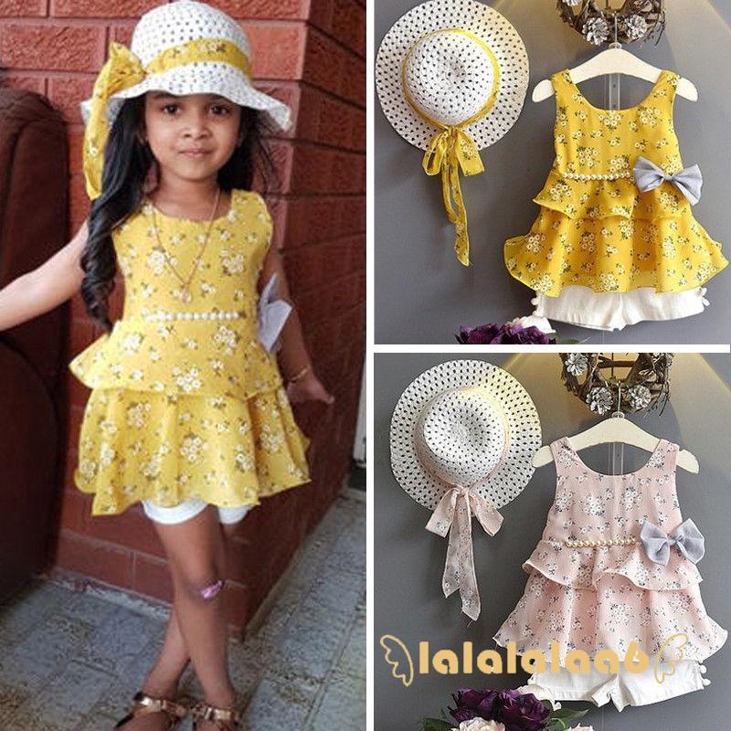 Set quần áo mùa hè xinh xắn dành cho bé gái