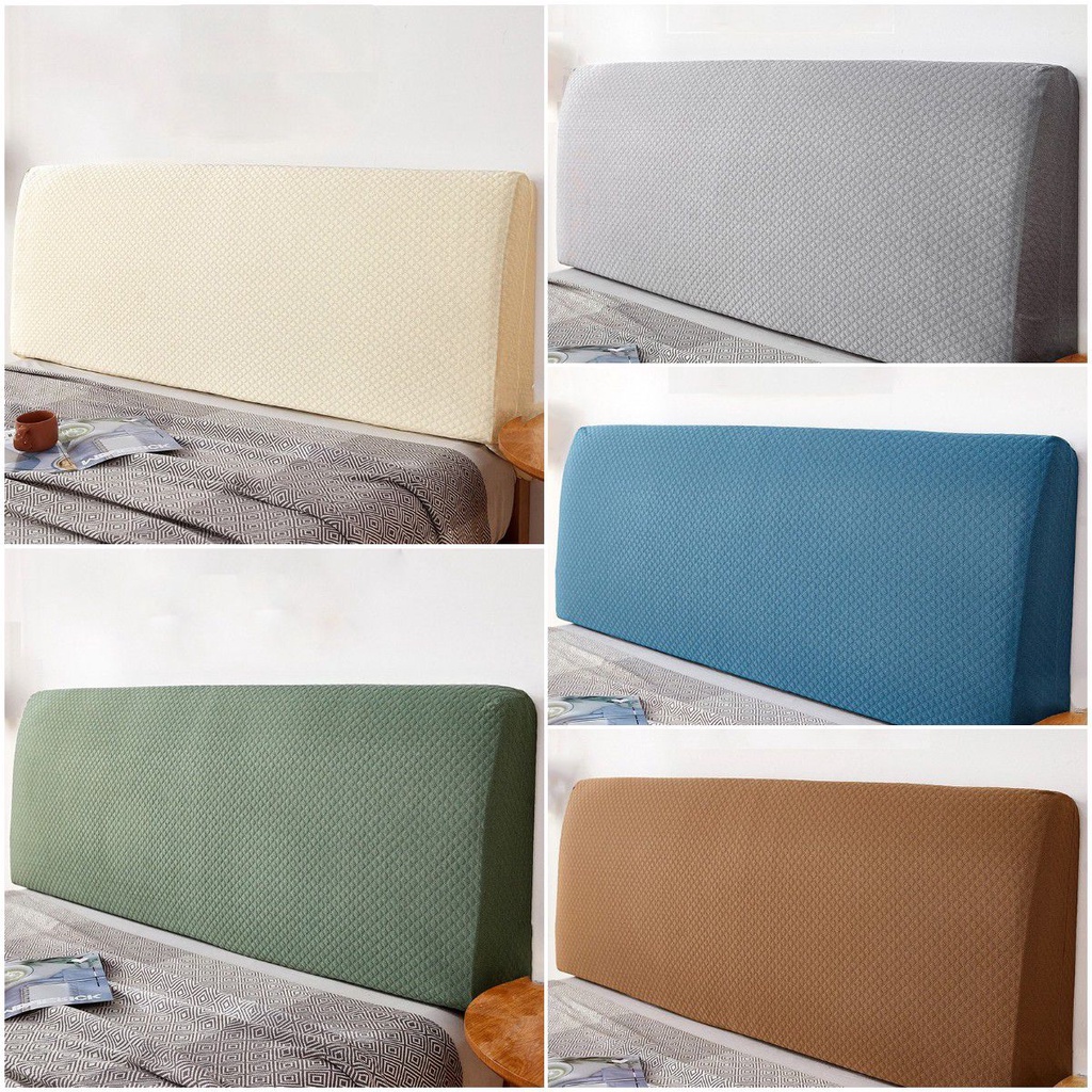 Vỏ Bọc Đầu Giường Co Giãn Họa Tiết Kẻ Ô Độc Đáo Trang Trí Nhà Cửa